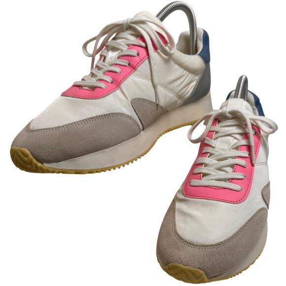 Matisse Farrah Colorblock Pink Blue Ivory Sz 8.5 Sneakers Lace Up Comfort Preppy - Picture 4 of 16